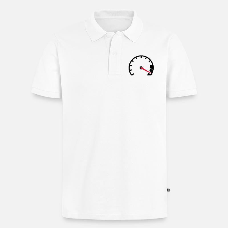 Tacho - Männer Premium Bio Polo Shirt - Weiß