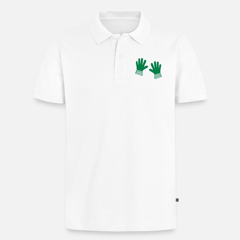 handschuh - Männer Premium Bio Polo Shirt - Weiß
