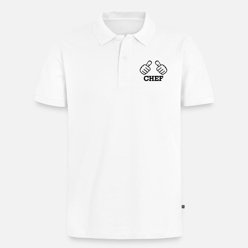 Chef - Polo bio Premium Homme - blanc
