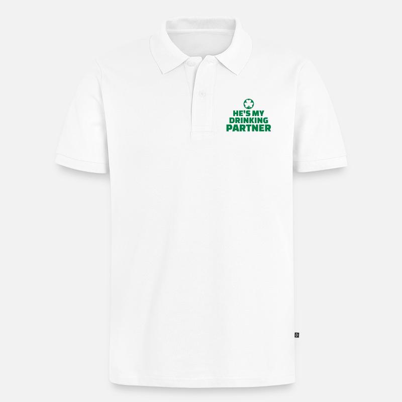 Drinking partner - Männer Premium Bio Polo Shirt - Weiß