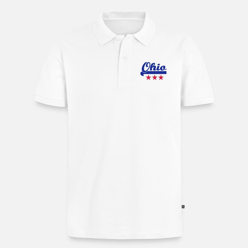 ohio - Männer Premium Bio Polo Shirt - Weiß