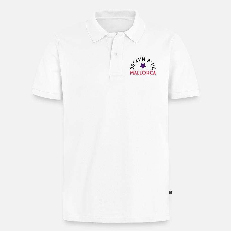 Mallorca - Männer Premium Bio Polo Shirt - Weiß