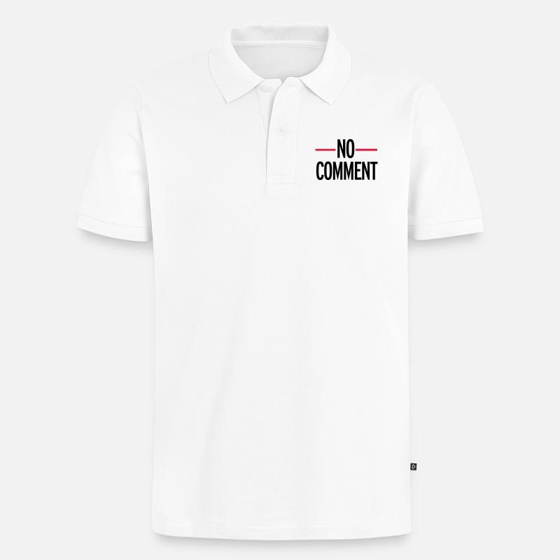 No Comment - Männer Premium Bio Polo Shirt - Weiß