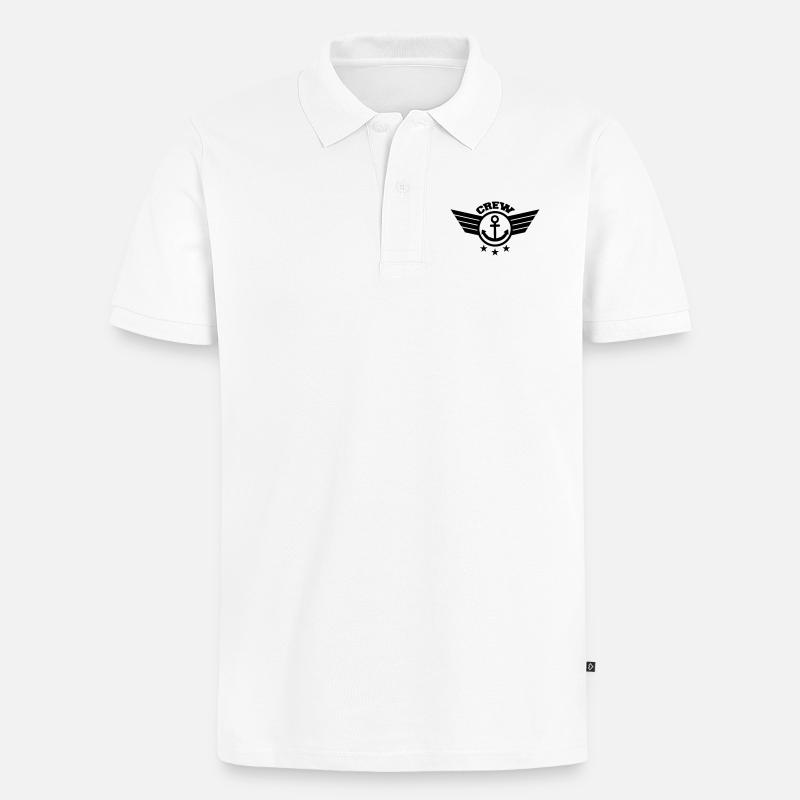 Anchor Crew - Männer Premium Bio Polo Shirt - Weiß