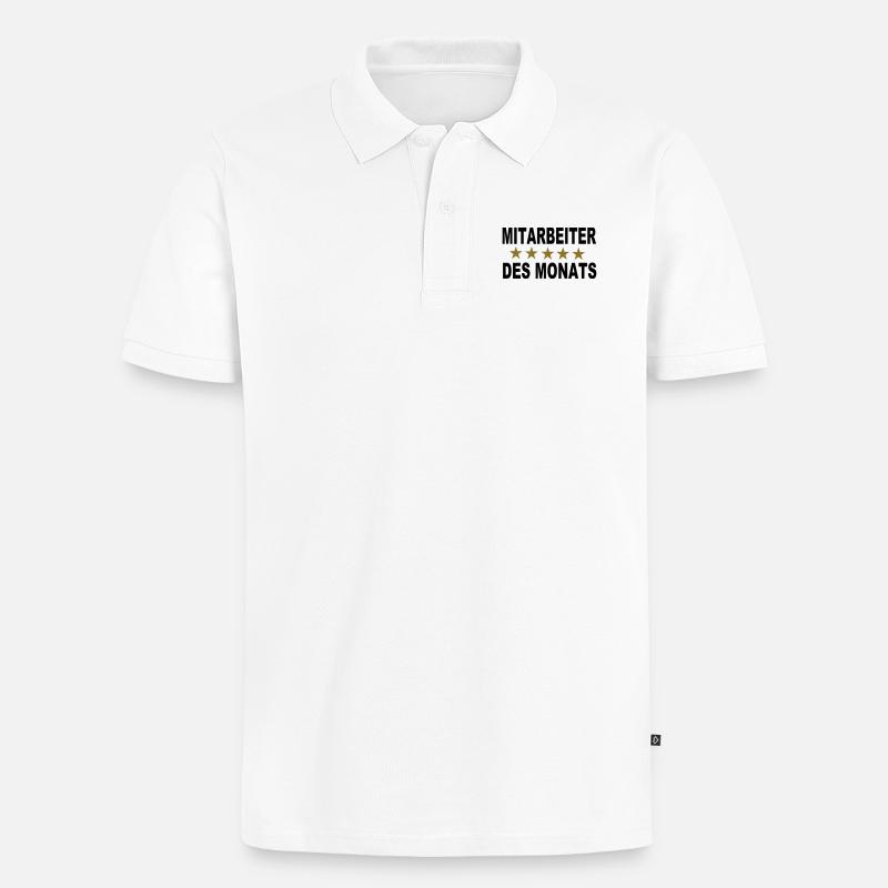 Mitarbeiter des Monats - Männer Premium Bio Polo Shirt - Weiß