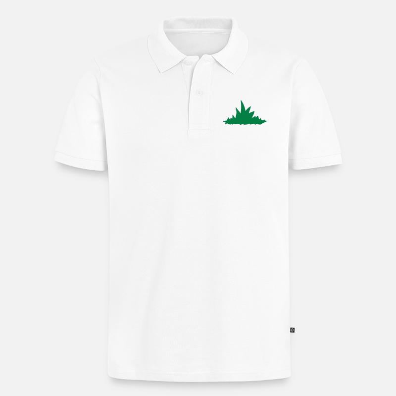 Gras - Männer Premium Bio Polo Shirt - Weiß