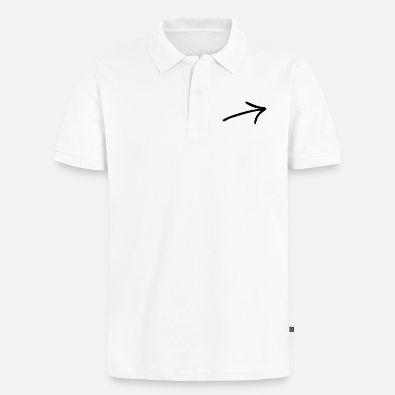 Pfeil - Männer Premium Bio Polo Shirt - Weiß