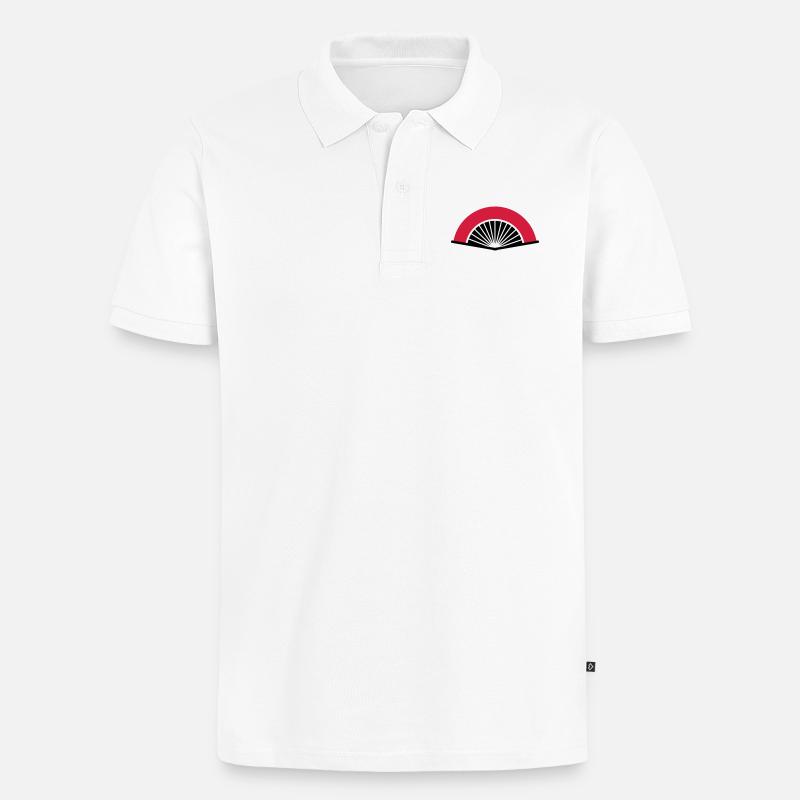 Fächer - Männer Premium Bio Polo Shirt - Weiß