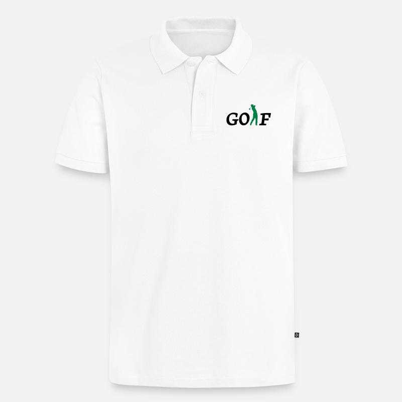 Golf - Männer Premium Bio Polo Shirt - Weiß