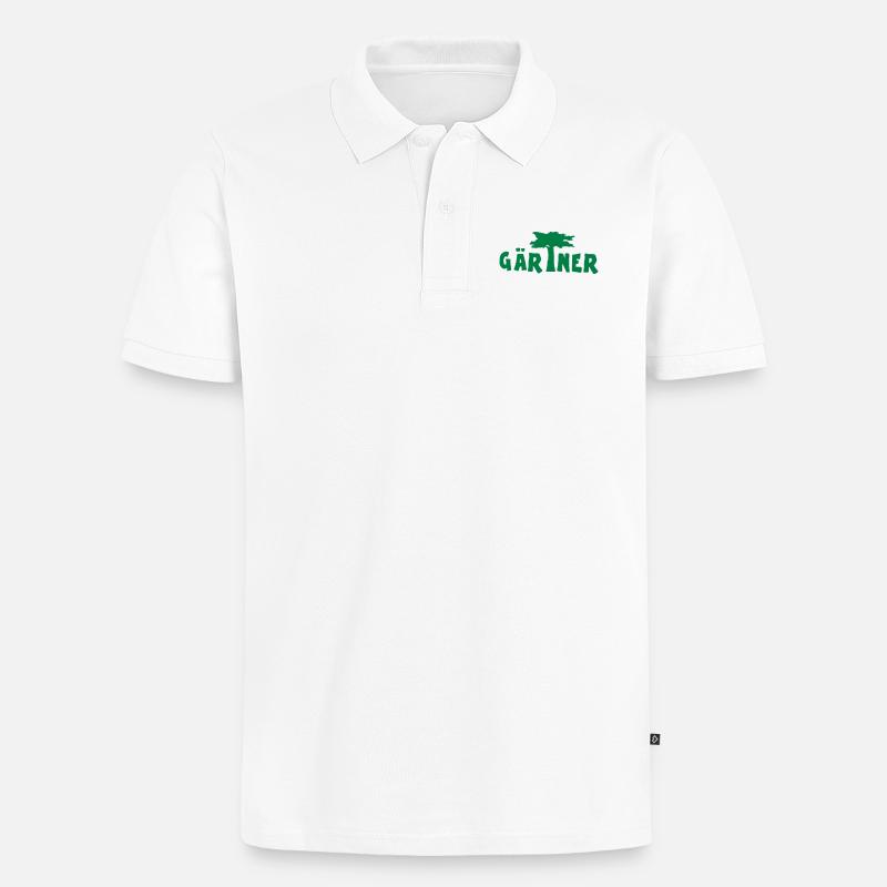 Gärtner - Männer Premium Bio Polo Shirt - Weiß