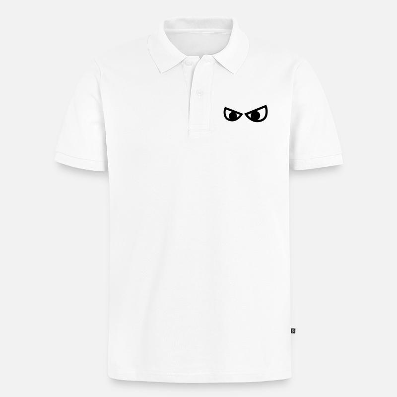 Yeux - Polo bio Premium Homme - blanc
