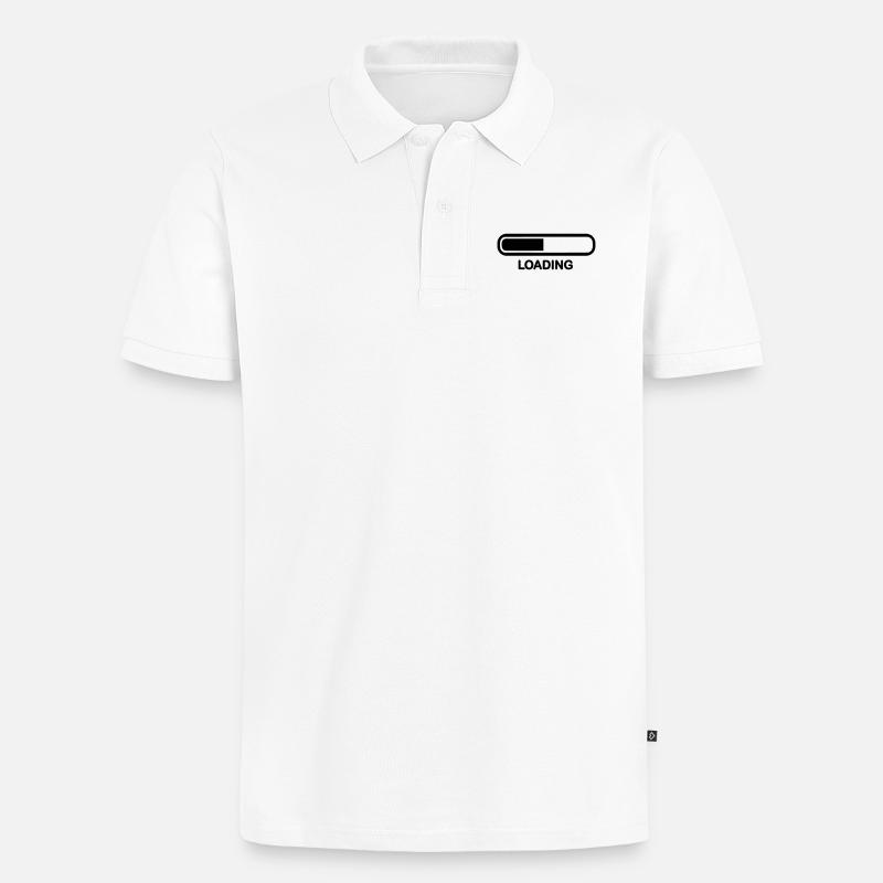 Loading - Männer Premium Bio Polo Shirt - Weiß