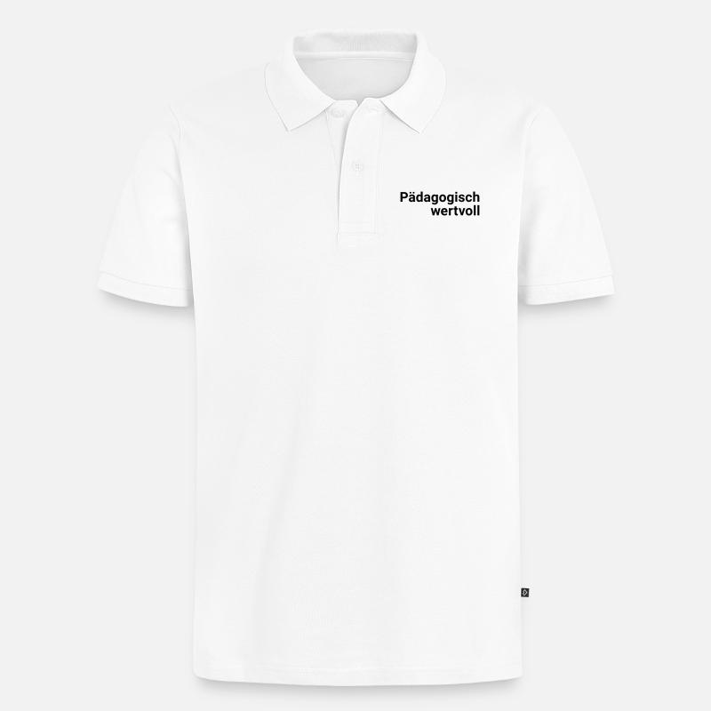 Pädagogisch wertvoll - Männer Premium Bio Polo Shirt - Weiß