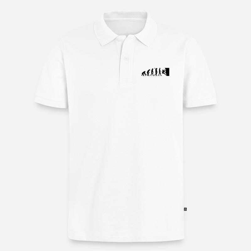 Klettern - Männer Premium Bio Polo Shirt - Weiß