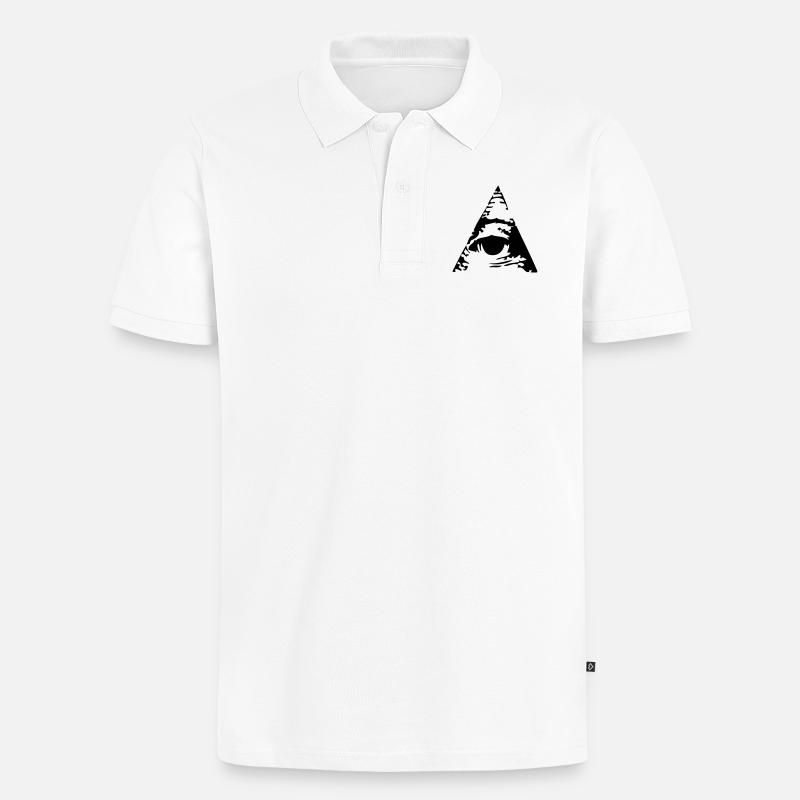 Pyramide - Männer Premium Bio Polo Shirt - Weiß