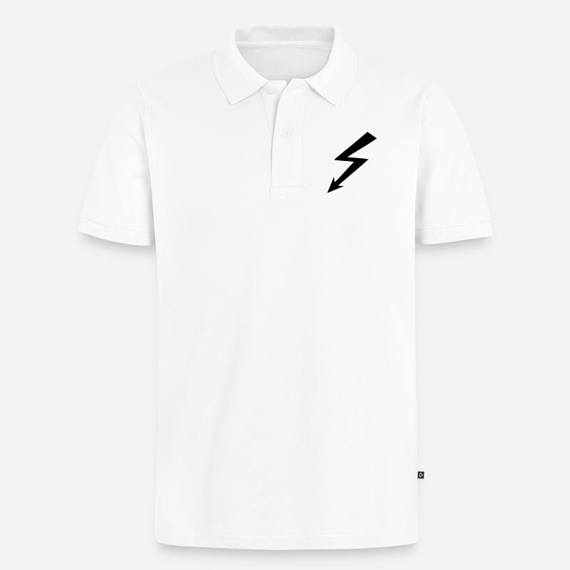 Blitz - Männer Premium Bio Polo Shirt - Weiß