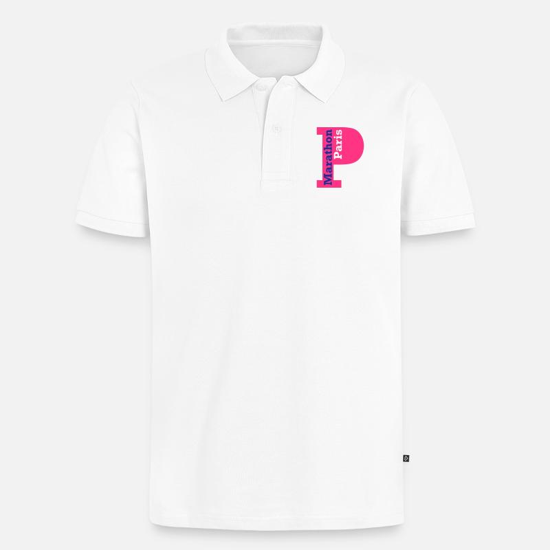 paris_marathon - Polo bio Premium Homme - blanc