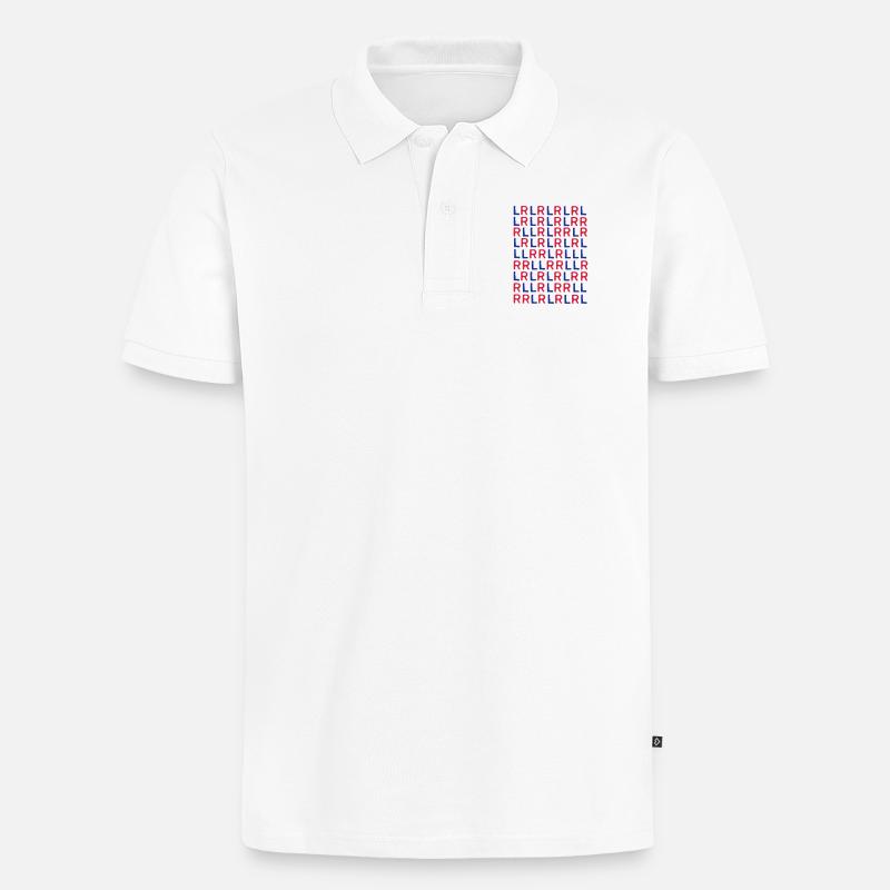 leftrightleftleft - Männer Premium Bio Polo Shirt - Weiß