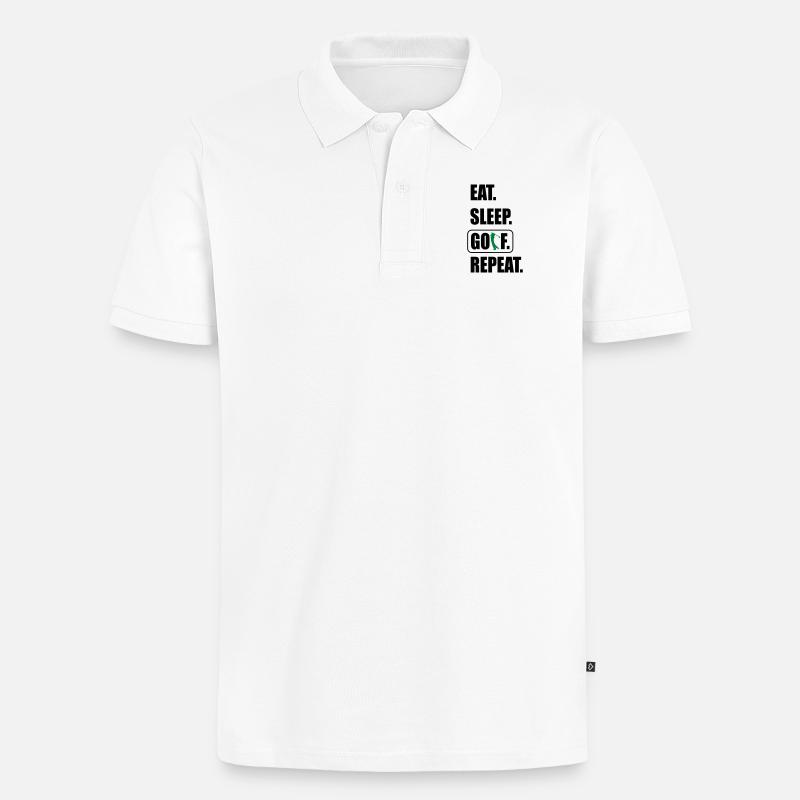 Golf - Männer Premium Bio Polo Shirt - Weiß