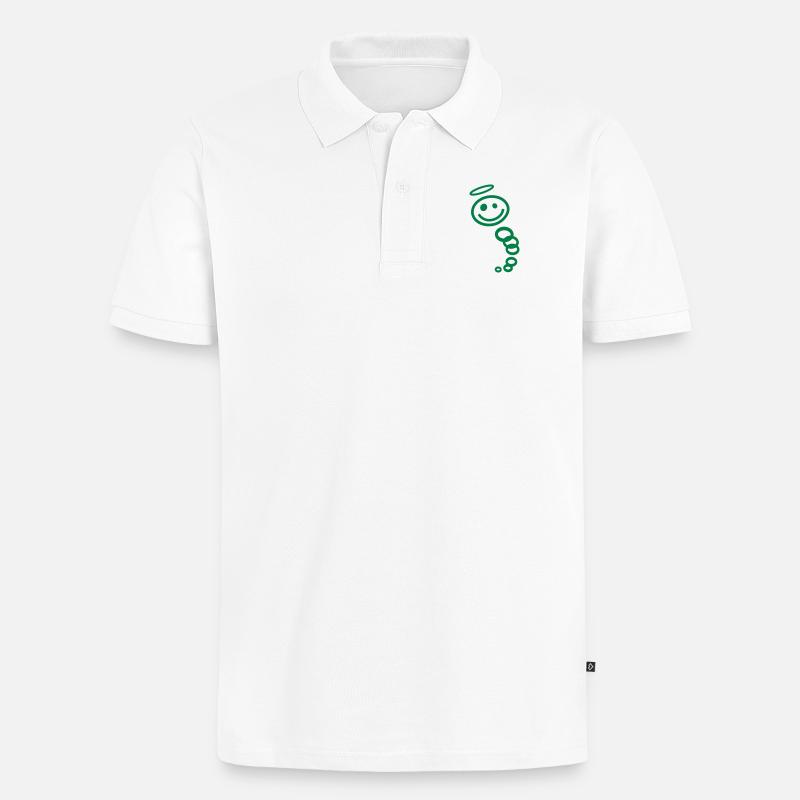 gluehwuermchen - Männer Premium Bio Polo Shirt - Weiß