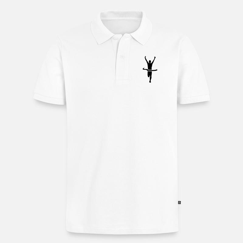 Sieger Gewinner - Männer Premium Bio Polo Shirt - Weiß