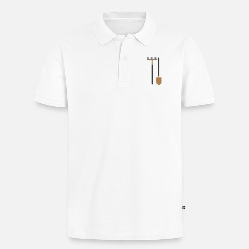 Gartengeraete - Männer Premium Bio Polo Shirt - Weiß