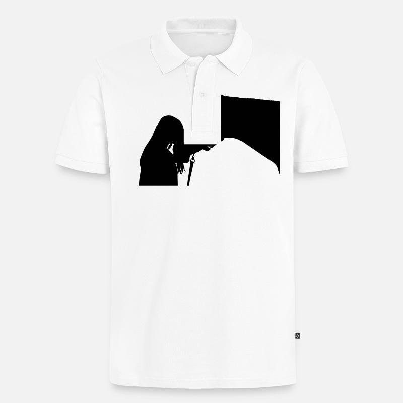 Pferd - Männer Premium Bio Polo Shirt - Weiß