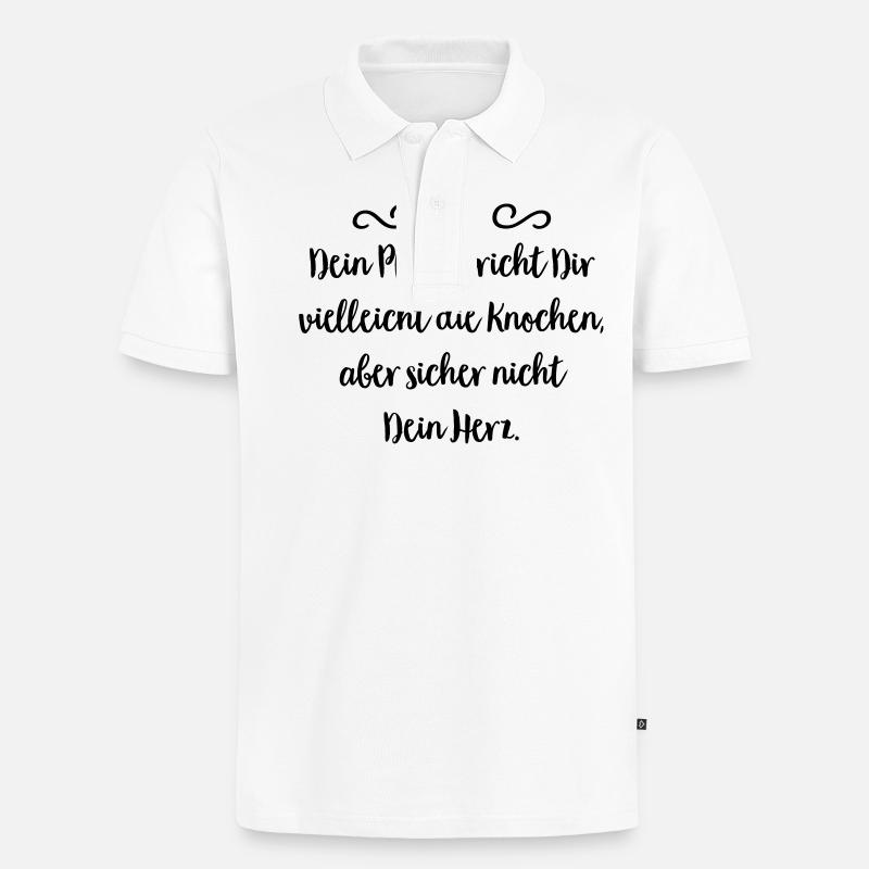 Pferd - Männer Premium Bio Polo Shirt - Weiß