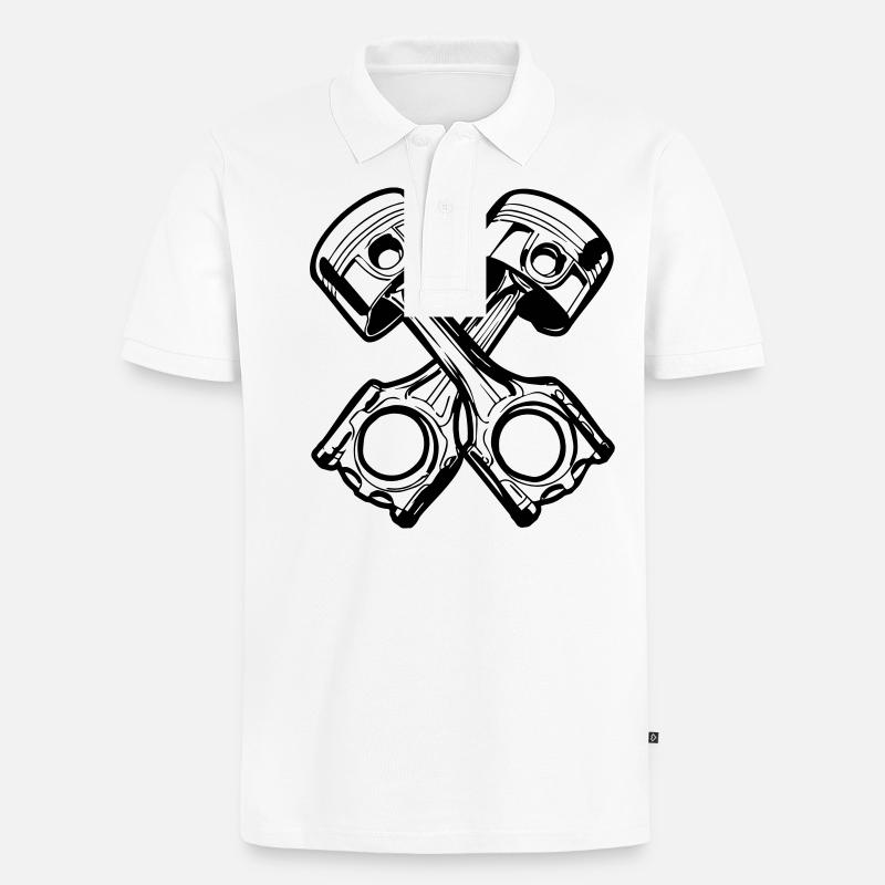 2 Cylinder - Männer Premium Bio Polo Shirt - Weiß