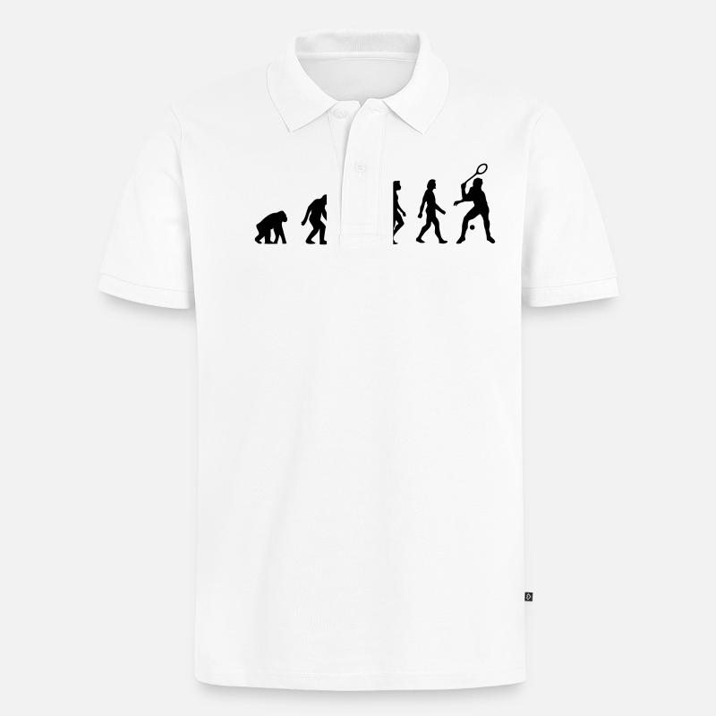 Die Evolution von Squash - Männer Premium Bio Polo Shirt - Weiß