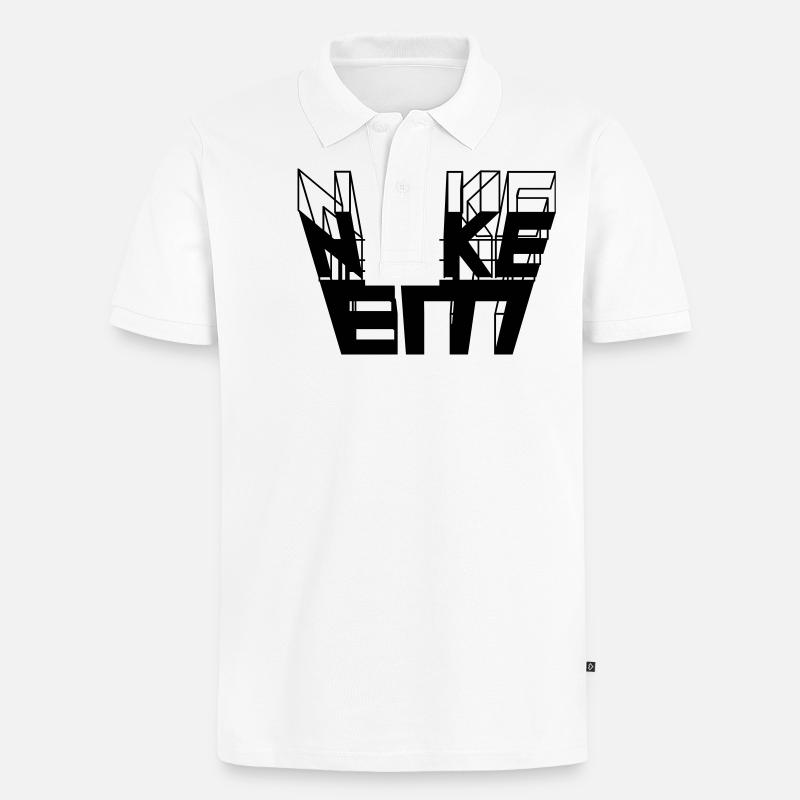 Nuke Em texte 3D - Polo bio Premium Homme - blanc