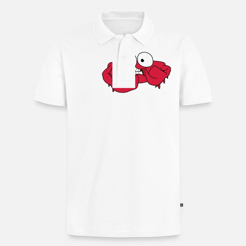 Krabbe - Männer Premium Bio Polo Shirt - Weiß