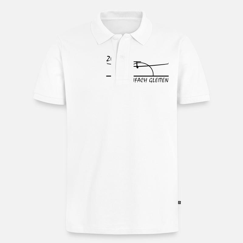 Gleiten - Männer Premium Bio Polo Shirt - Weiß