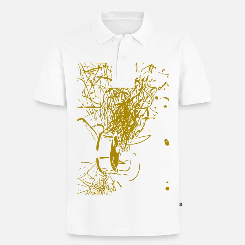 Conception abstraite - Polo bio Premium Homme - blanc