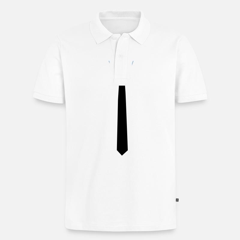 Stropdas - krawatte - Männer Premium Bio Polo Shirt - Weiß