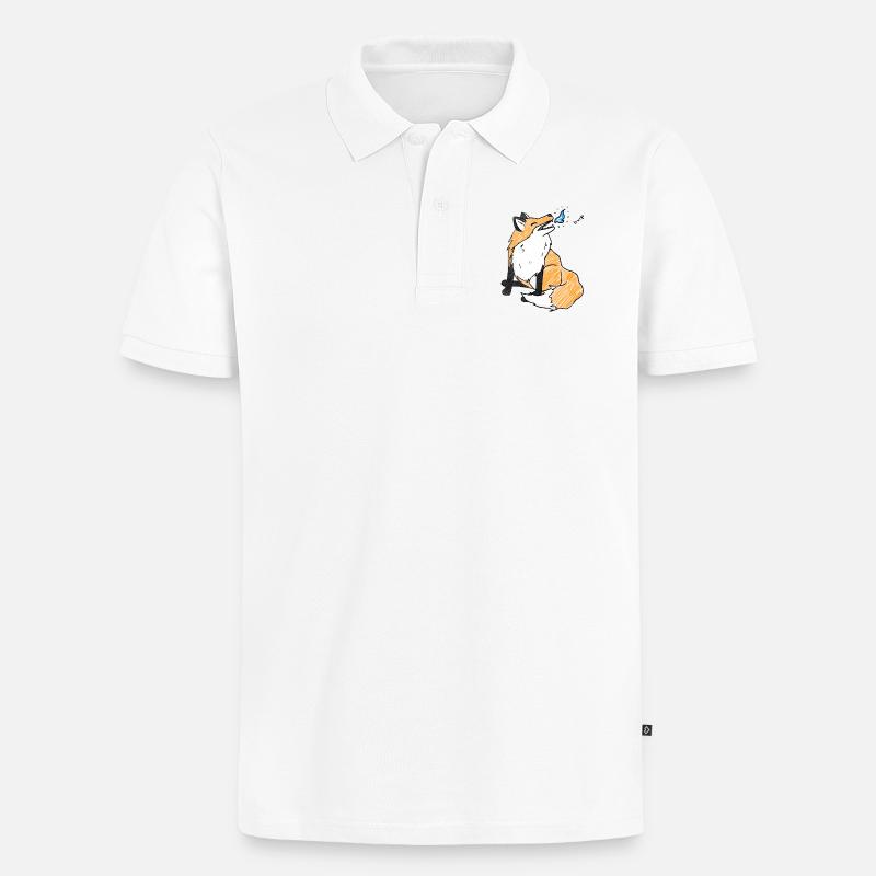 Rülps - Männer Premium Bio Polo Shirt - Weiß