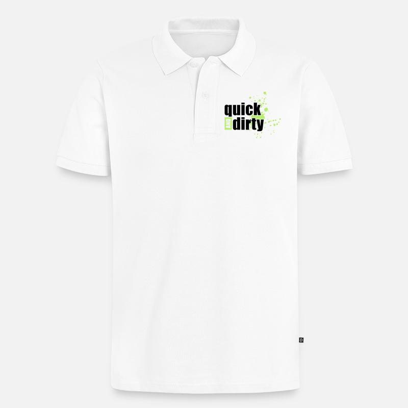 quick and dirty - Männer Premium Bio Polo Shirt - Weiß