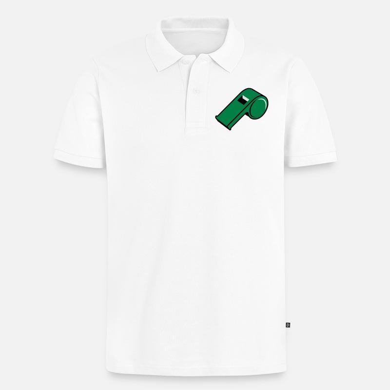 Pfeife - Männer Premium Bio Polo Shirt - Weiß