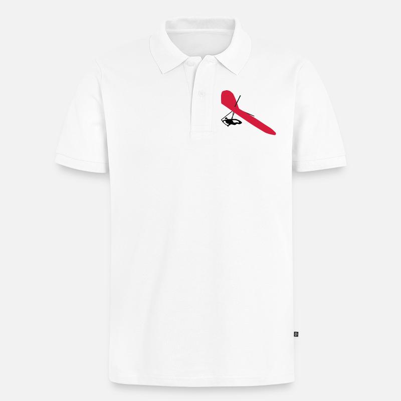 Drachenflieger - Männer Premium Bio Polo Shirt - Weiß