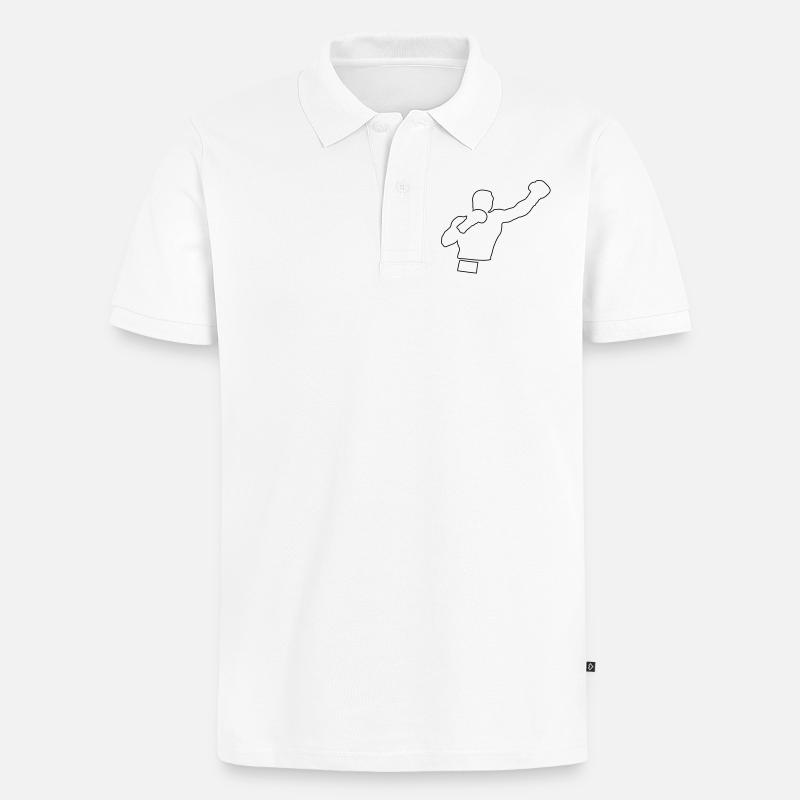 Boxer - Männer Premium Bio Polo Shirt - Weiß