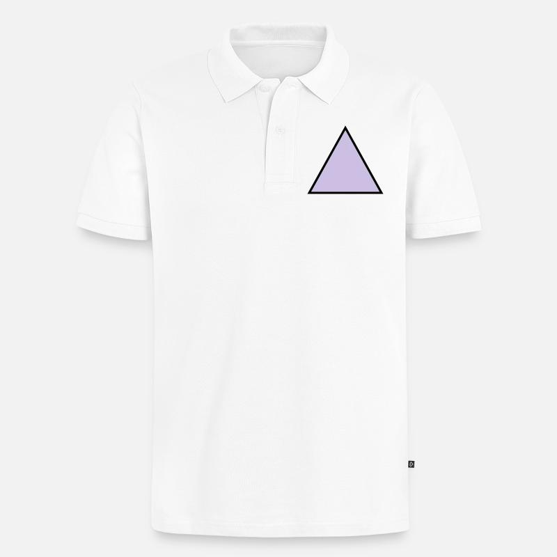 hipster triangle triangle shape - Men's Premium Organic Polo Shirt - white