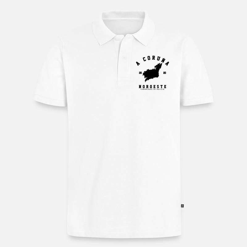 A Coruña - Männer Premium Bio Polo Shirt - Weiß