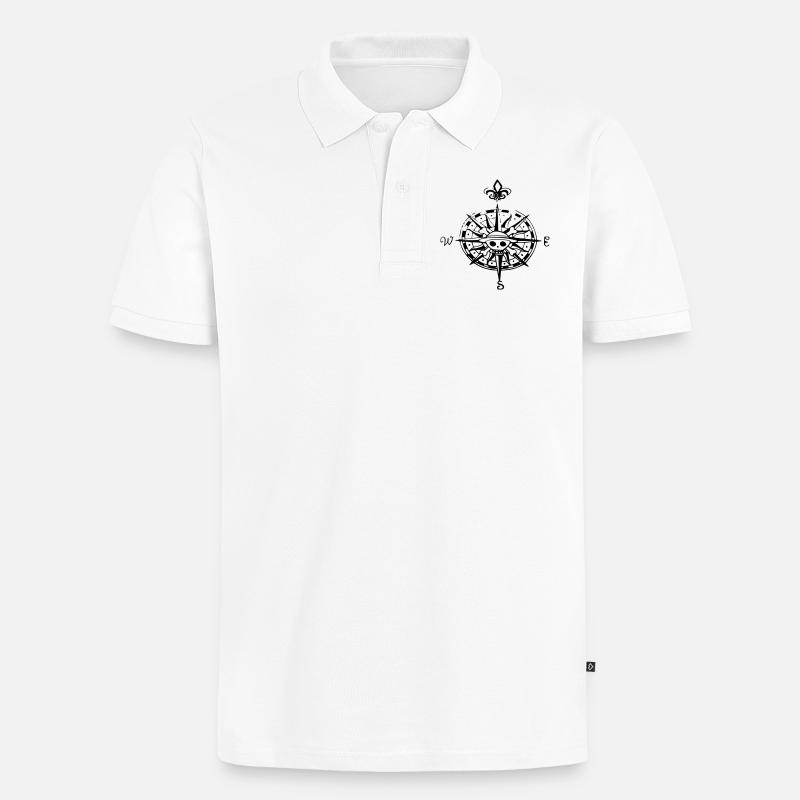 boussole op compas - Polo bio Premium Homme - blanc