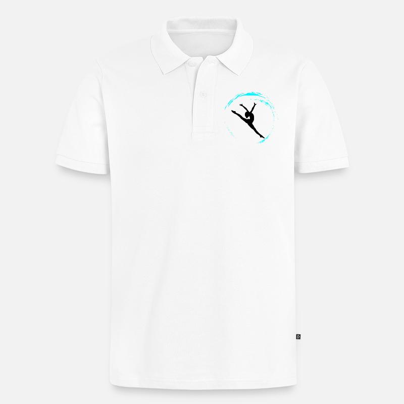 rhythmic gymnastics - Männer Premium Bio Polo Shirt - Weiß