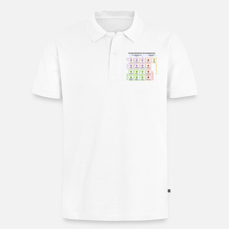 Standard-Modell der Elementarteilchen - Männer Premium Bio Polo Shirt - Weiß
