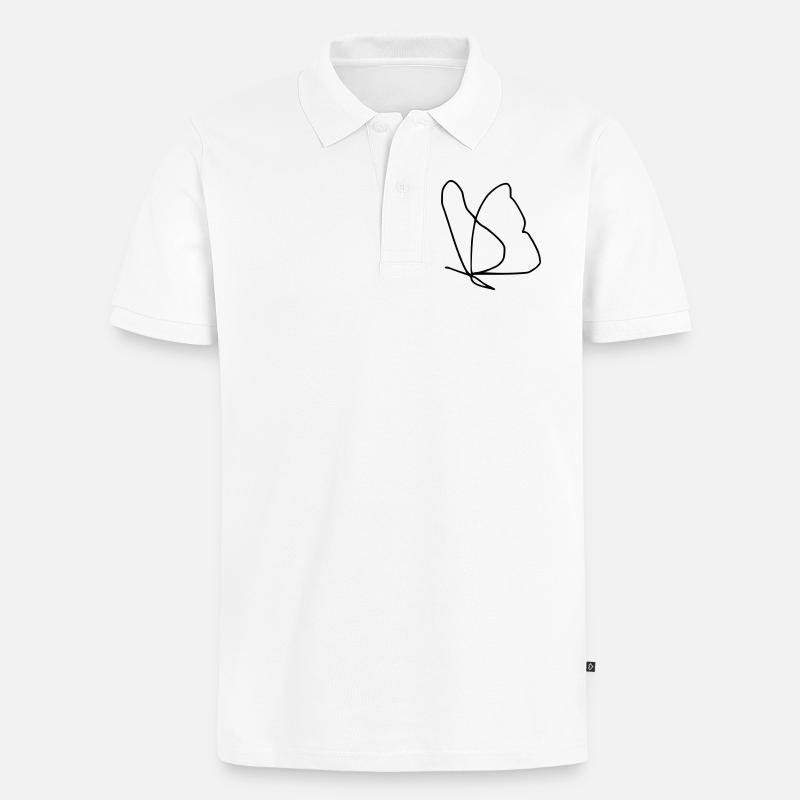 Papillon - Polo bio Premium Homme - blanc