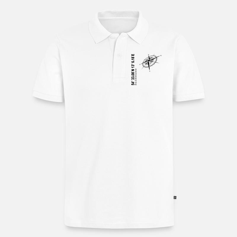 Hiddensee - Männer Premium Bio Polo Shirt - Weiß