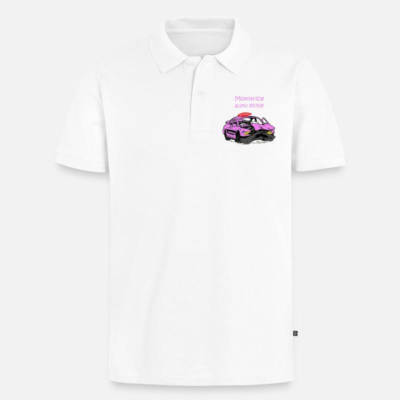 Monitrice auto-école - Polo bio Premium Homme - blanc