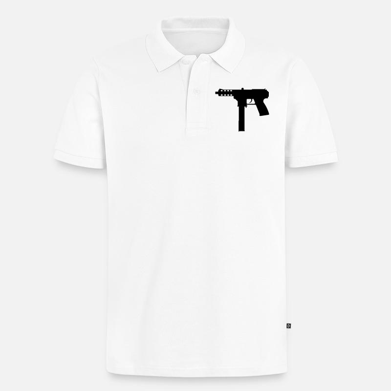 Die TEC-9 - Männer Premium Bio Polo Shirt - Weiß