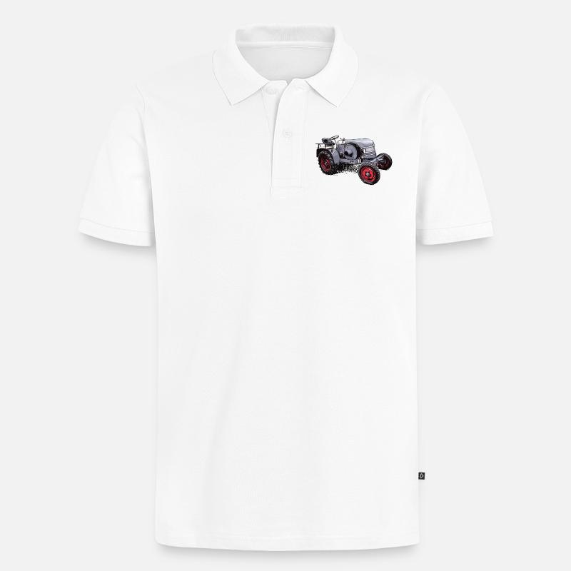 Oldtimer Traktor Kramer K12 - Männer Premium Bio Polo Shirt - Weiß